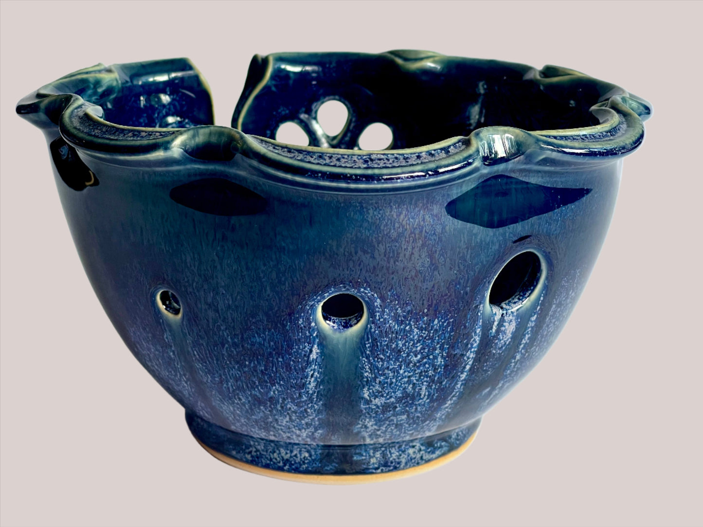 Handmade Hand Carved Ceramic Yarn bowl