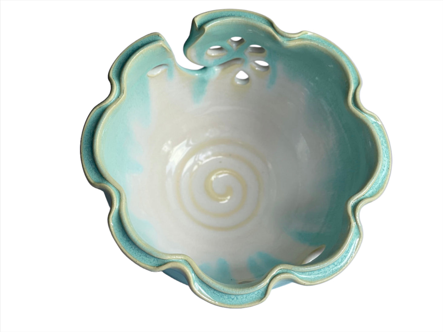 Handmade Hand Carved Ceramic Yarn bowl