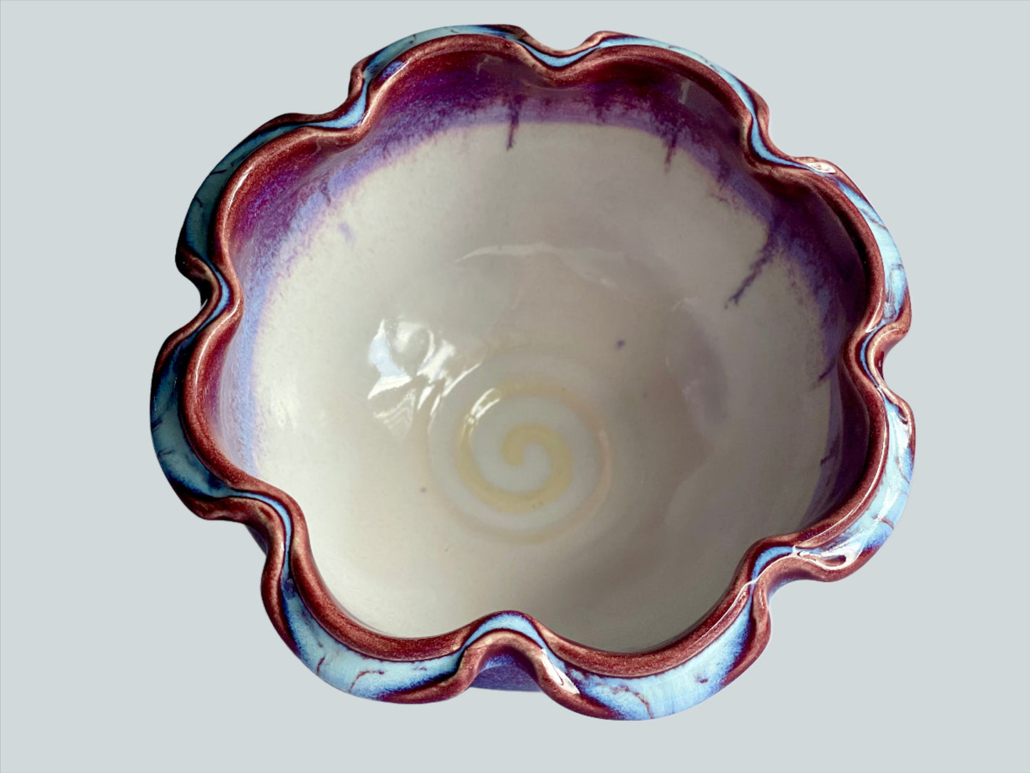 Handmade Ceramic "Ripple" Serving Bowl