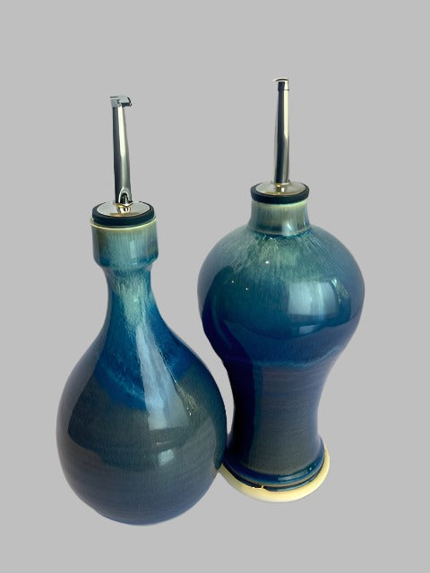 Handmade Ceramic Oil and Vinegar Cruet Set