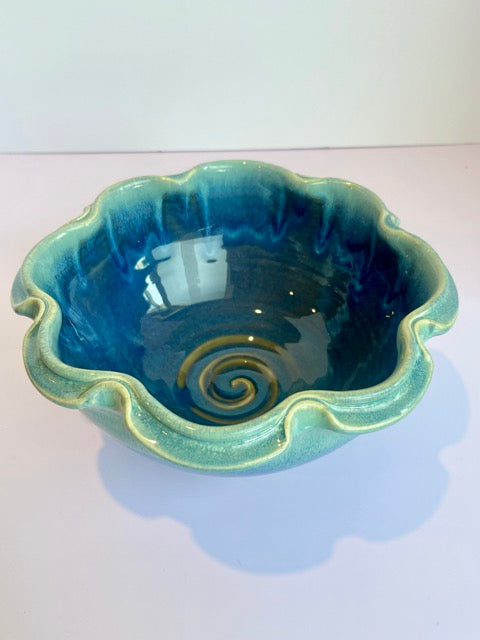 Handmade Ceramic "Ripple" Serving Bowl