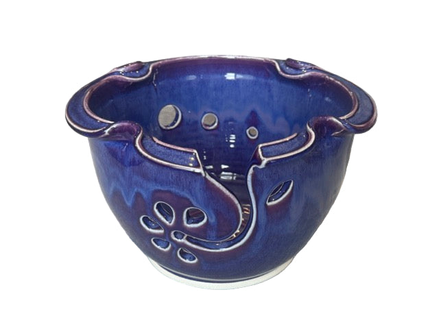 Handmade Hand Carved Ceramic Yarn bowl