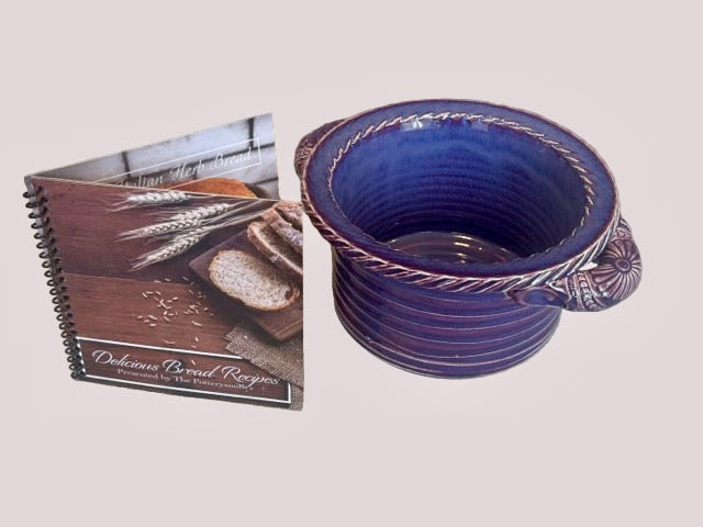 Handmade Ceramic Bread Baker with Recipe Book