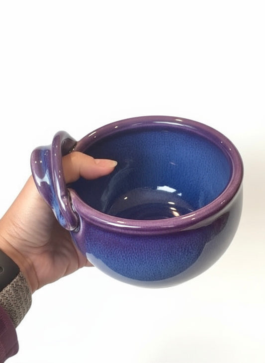 Handmade Soup Bowl with Handle